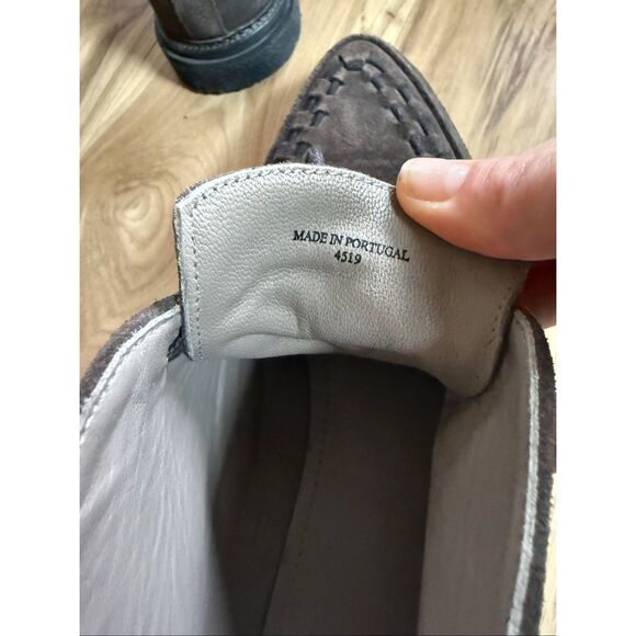 AllSaints Mens Brown Leon Suede Leather Lace Up Woven Chukka Boots Size 42 - Picture 5 of 14